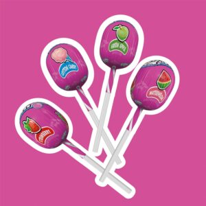 Bubble Yum Bubble Gum Filled Lollipops Assorted 3.6lb Bag Bulk
